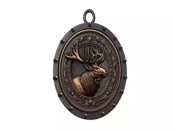Elk Animal Pendant