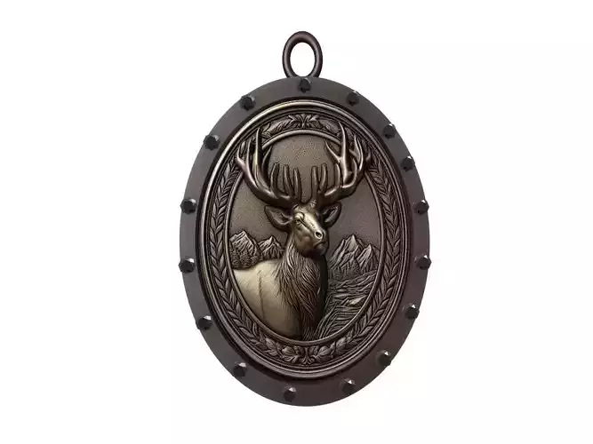 Elk Animal Pendant