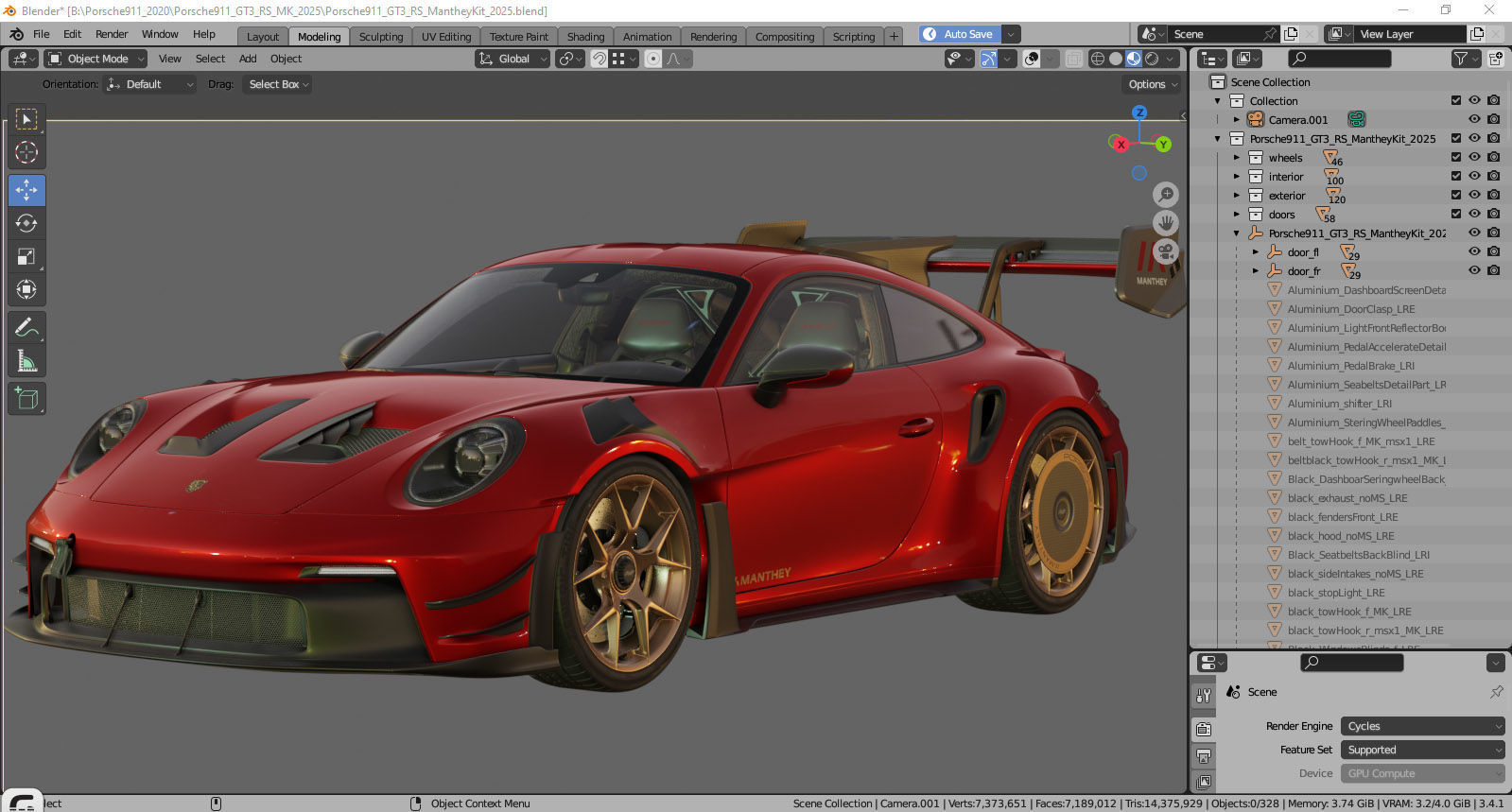 Porsche 911 GT3 RS 992 Manthey Kit 2025 3D model_41