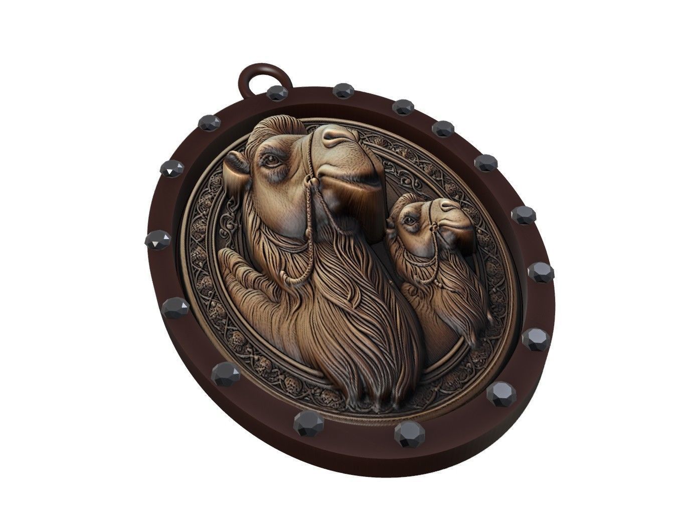 Camel Animal Pendant 3D print model_1