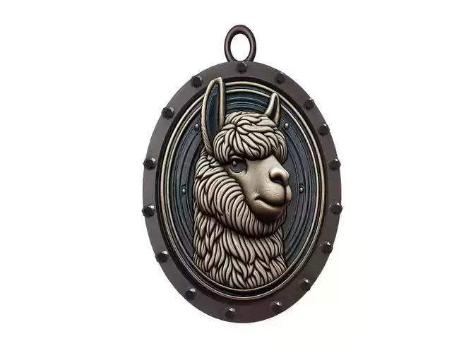 Alpaca Animal Pendant 3D print model