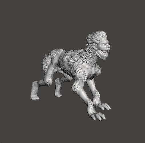 NEKKER MONSTER MINIATURE MODEL HORROR AND FANTASY GAMES RPG DND 3D print model