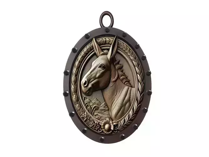 Mule Animal Pendant