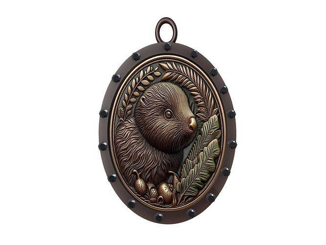 Kiwi Animal Pendant 3D print model