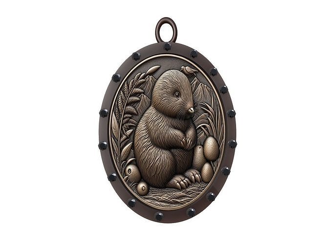 Kiwi Animal Pendant 3D print model