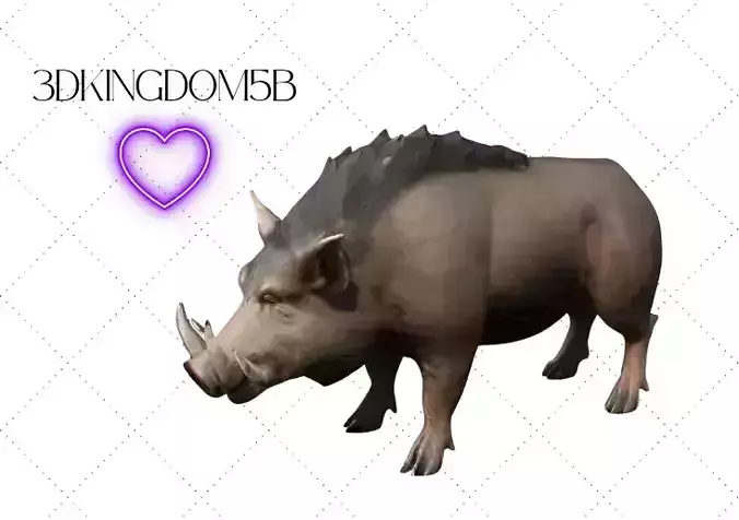 Realistic Pig 3D Model - STL File for 3D Printing