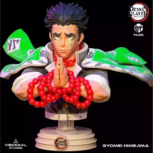 GYOMEI HIMEJIMA BUST DEMON SLAYER  Kimetsu no Yaiba 3D print model