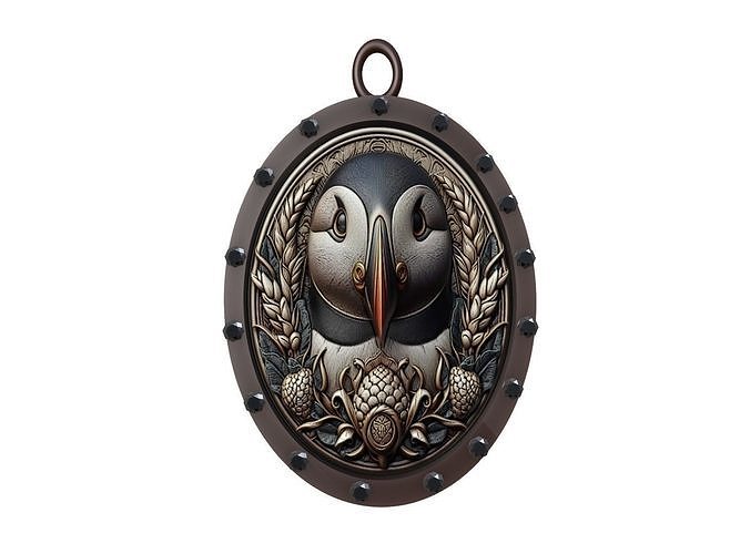 Puffin Animal Pendant 3D print model