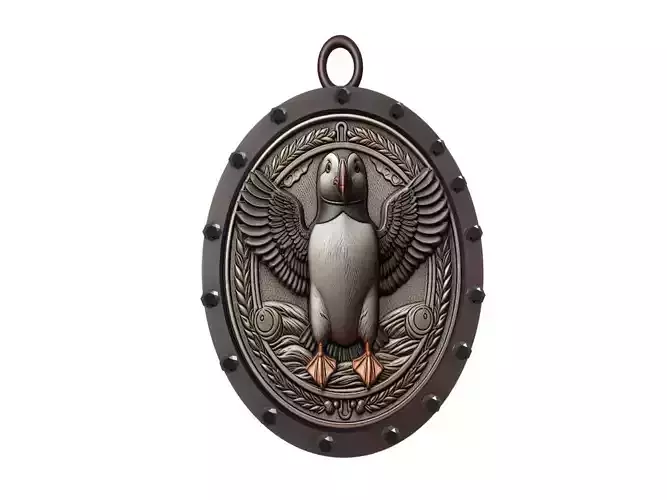 Puffin Animal Pendant 3D print model
