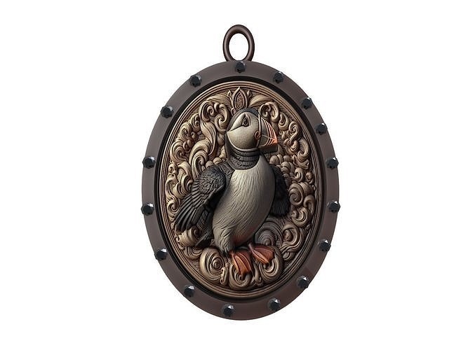 Puffin Animal Pendant 3D print model