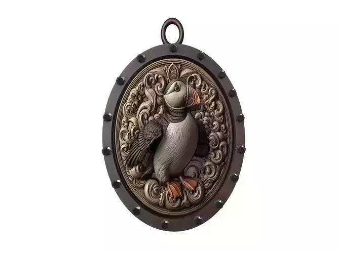 Puffin Animal Pendant