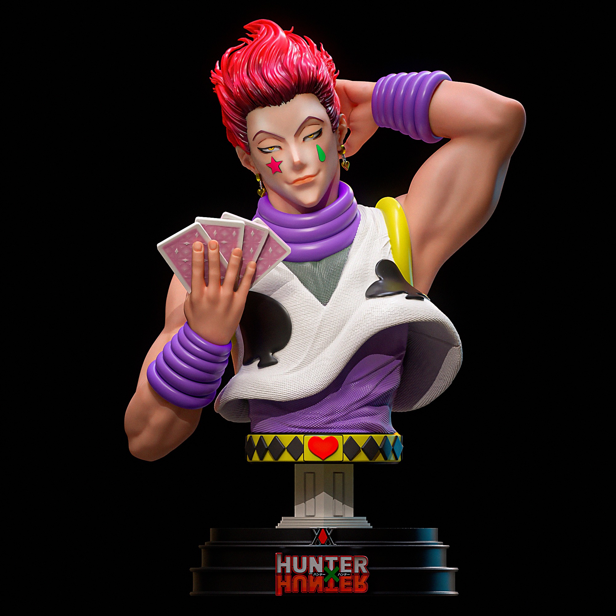 HISOKA MOROW BUST HUNTER x HUNTER  ANIME  STL 3D Printing 3D print model_2