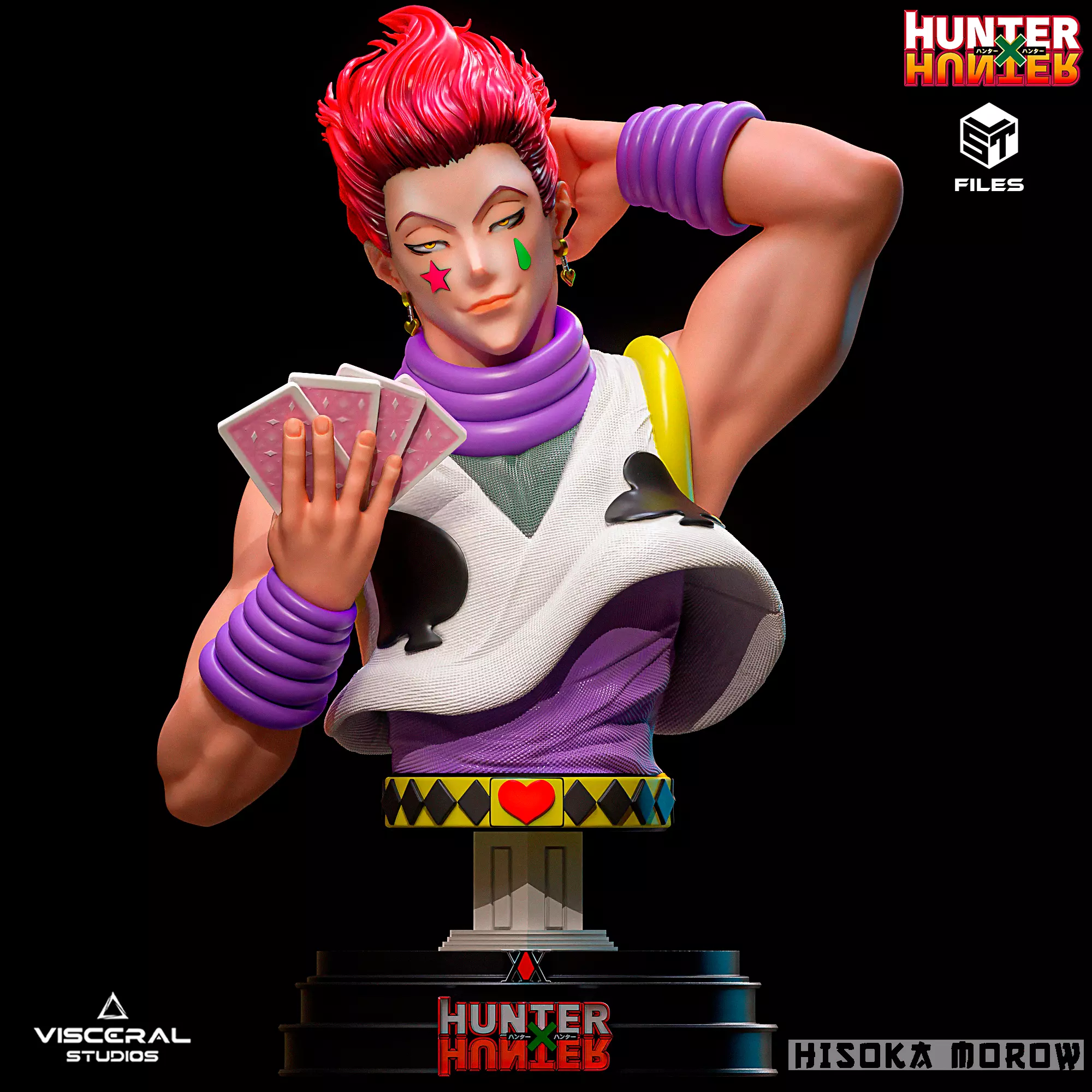 HISOKA MOROW BUST HUNTER x HUNTER  ANIME  STL 3D Printing 3D print model_0