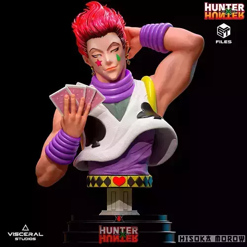 HISOKA MOROW BUST HUNTER x HUNTER  ANIME  STL 3D Printing 3D print model