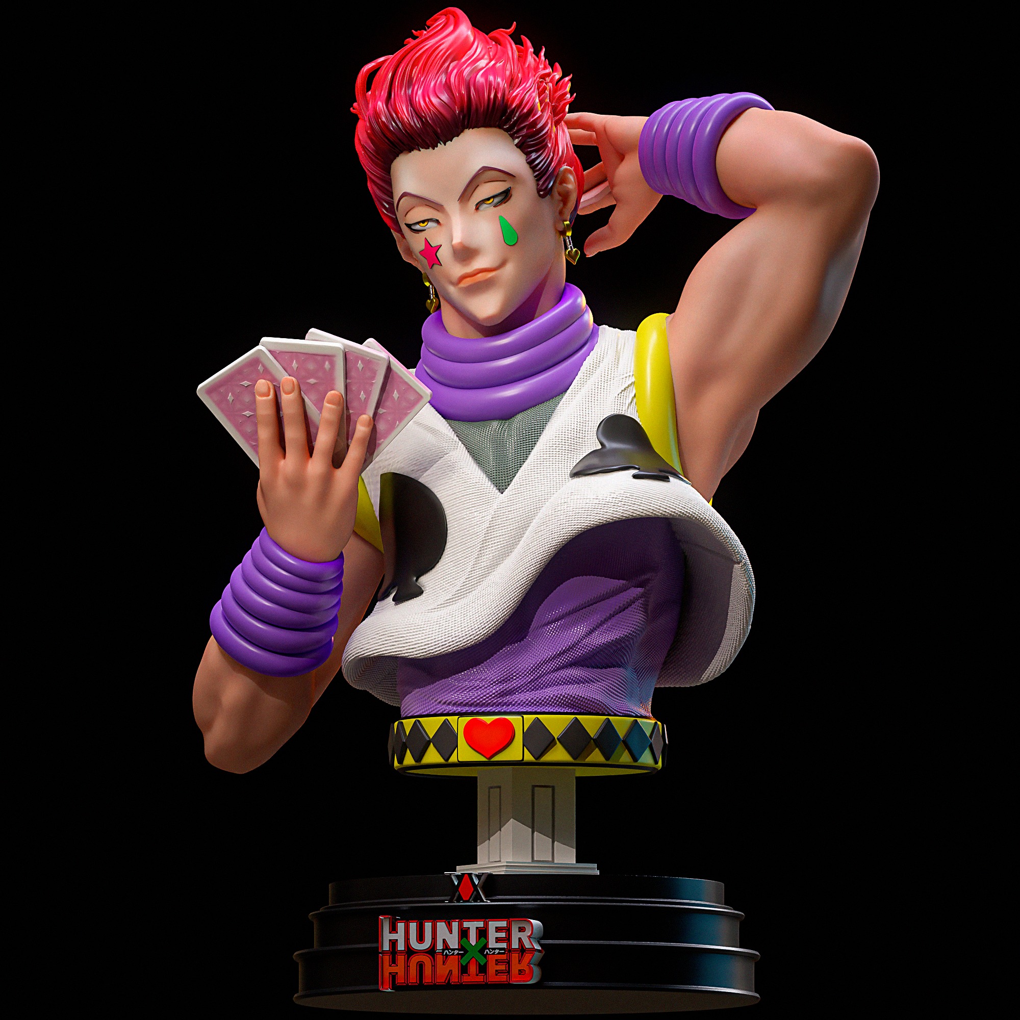 HISOKA MOROW BUST HUNTER x HUNTER  ANIME  STL 3D Printing 3D print model_1