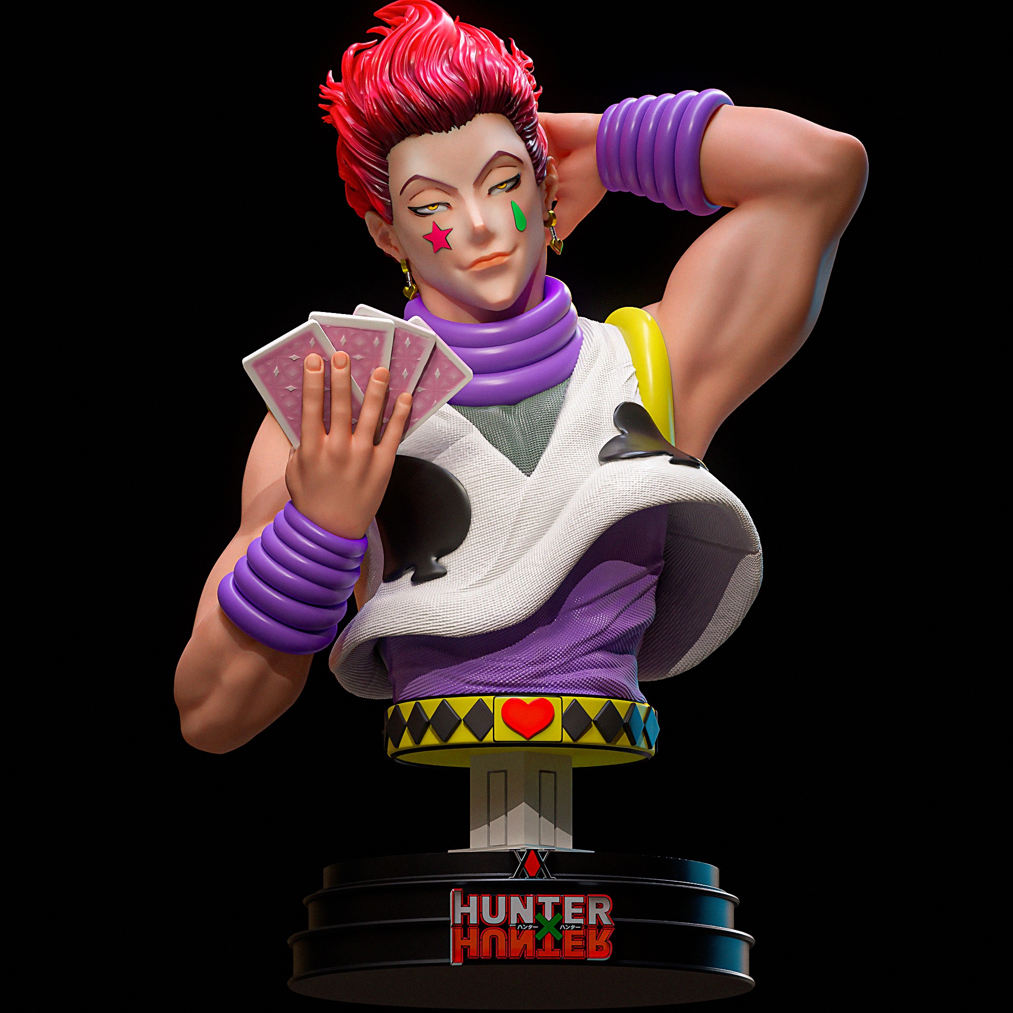 HISOKA MOROW BUST HUNTER x HUNTER  ANIME  STL 3D Printing 3D print model_4