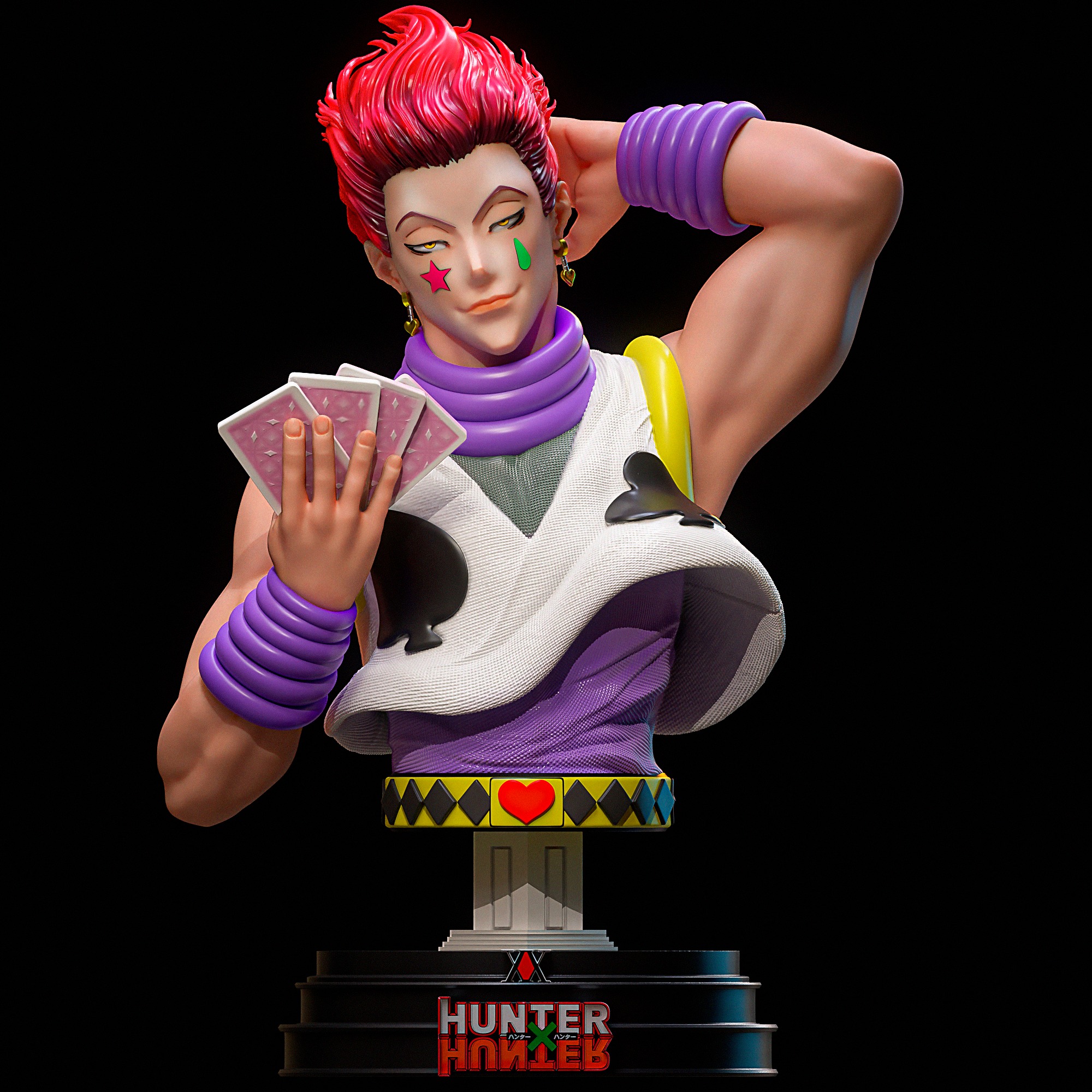 HISOKA MOROW BUST HUNTER x HUNTER  ANIME  STL 3D Printing 3D print model_3