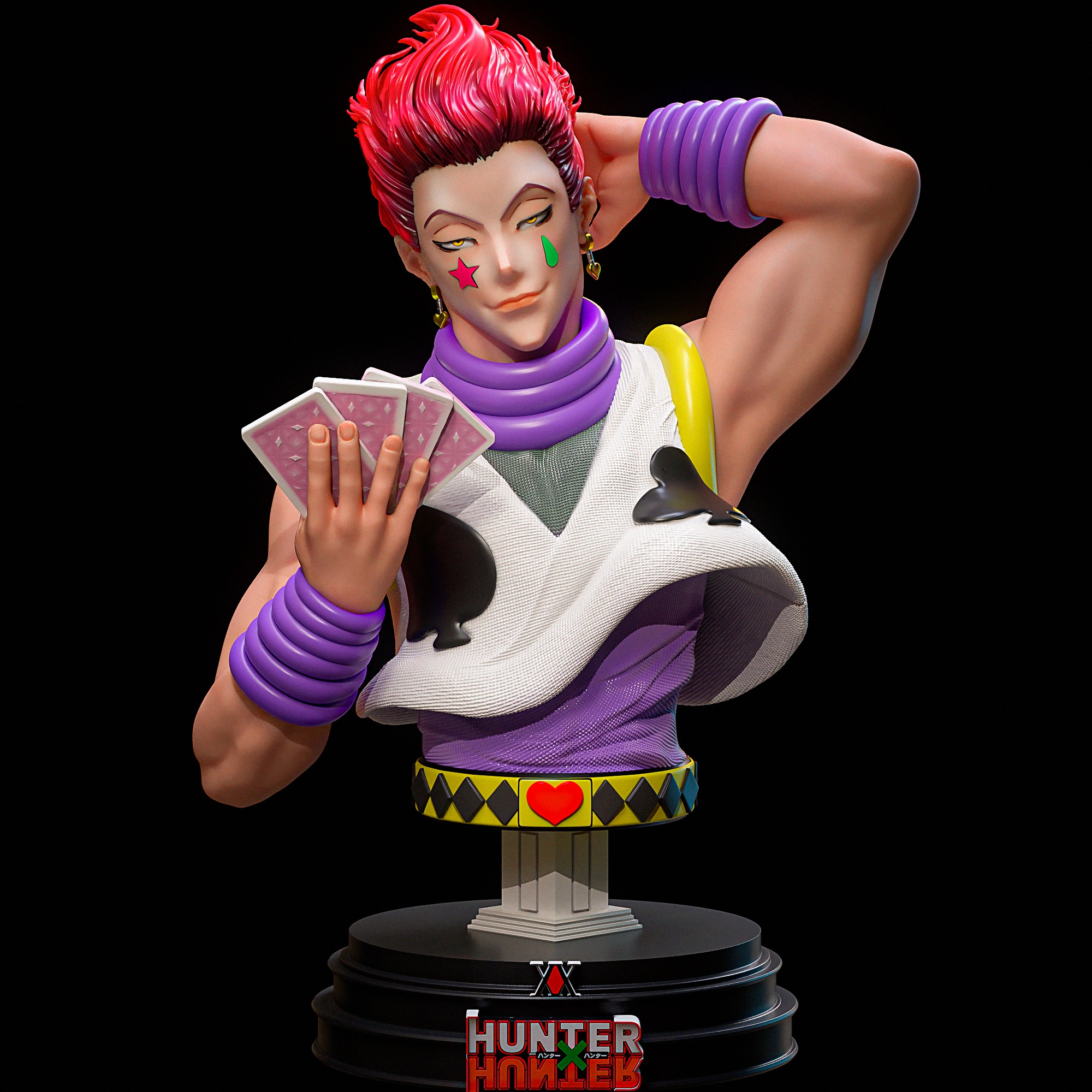HISOKA MOROW BUST HUNTER x HUNTER  ANIME  STL 3D Printing 3D print model_10