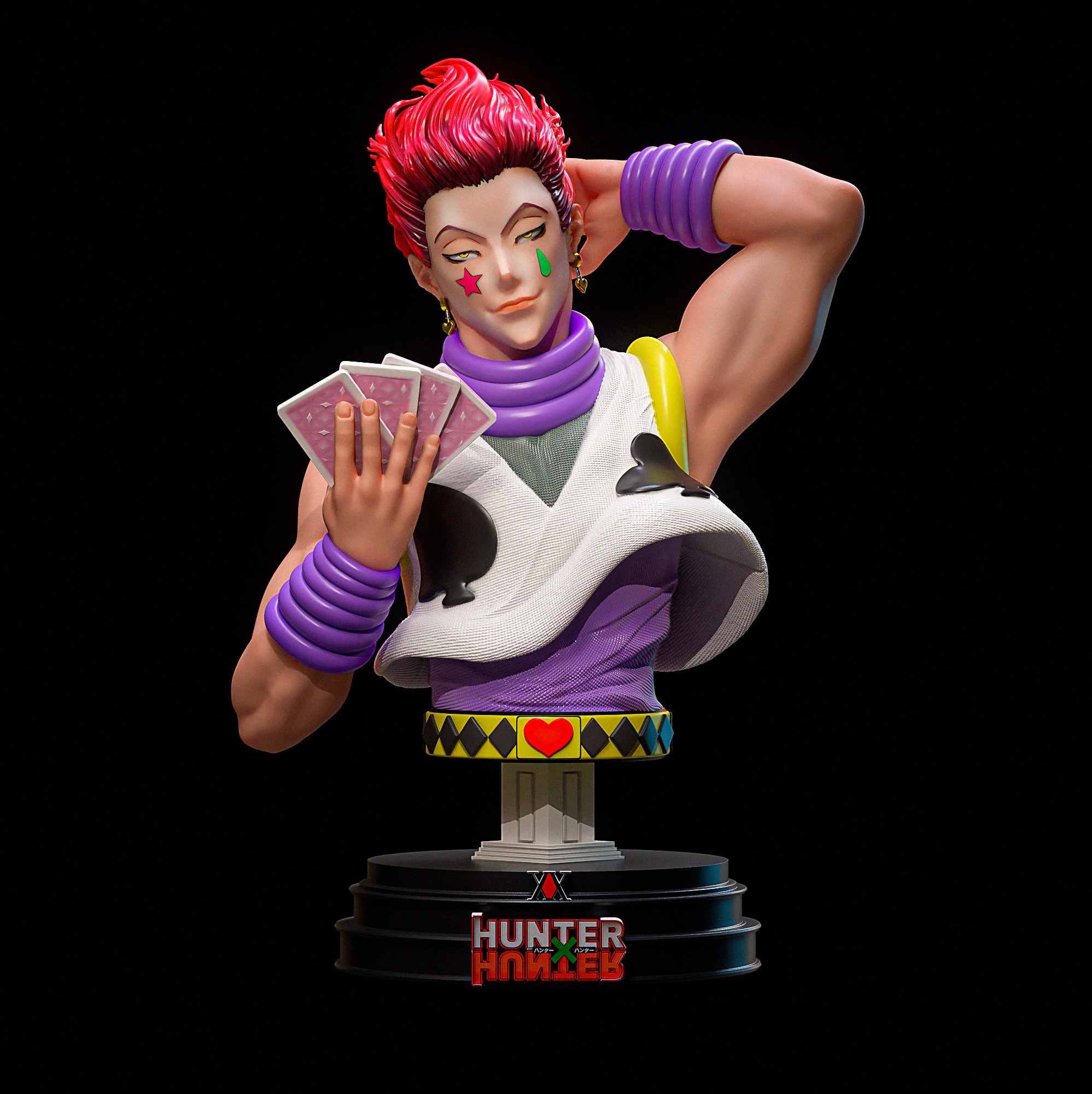 HISOKA MOROW BUST HUNTER x HUNTER  ANIME  STL 3D Printing 3D print model_11