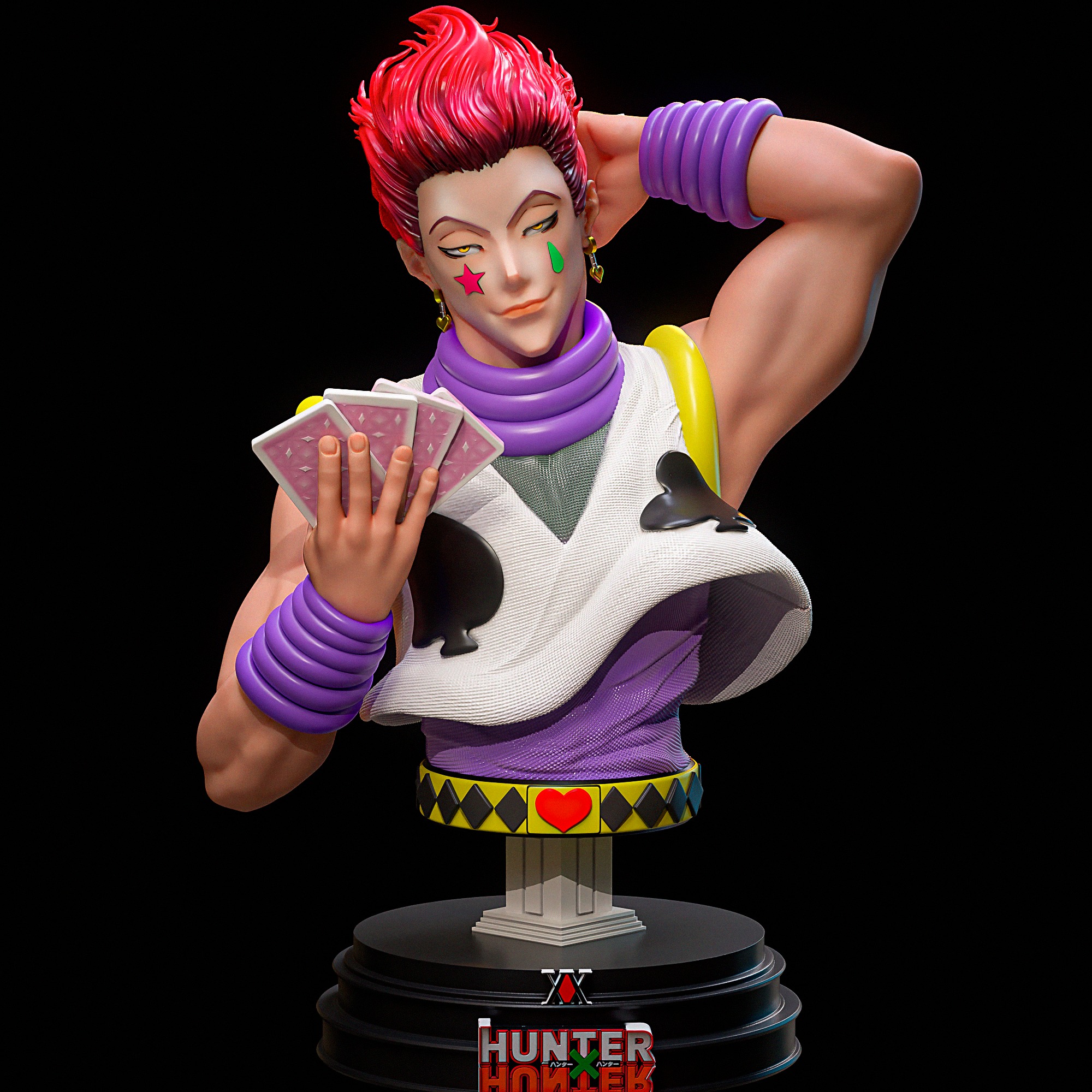 HISOKA MOROW BUST HUNTER x HUNTER  ANIME  STL 3D Printing 3D print model_9