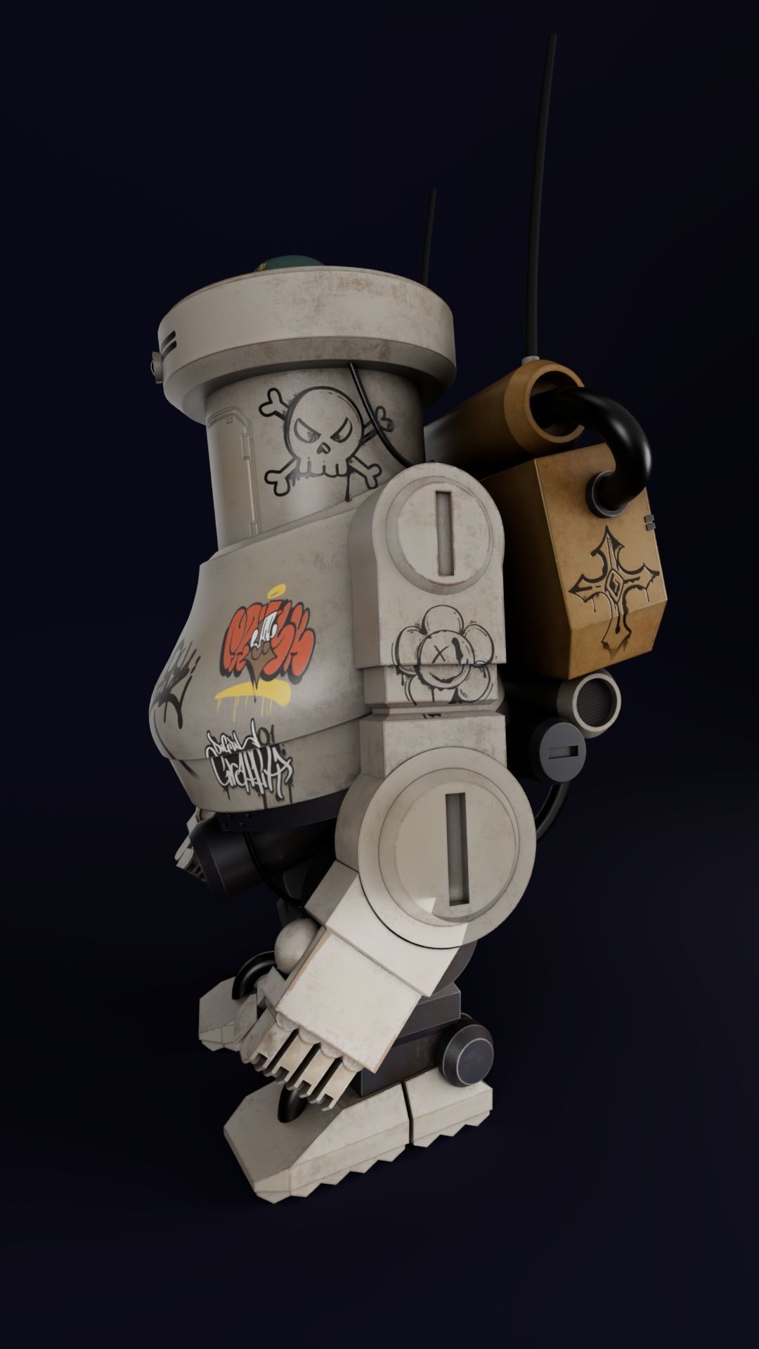 Rusty Bot 3D model_3
