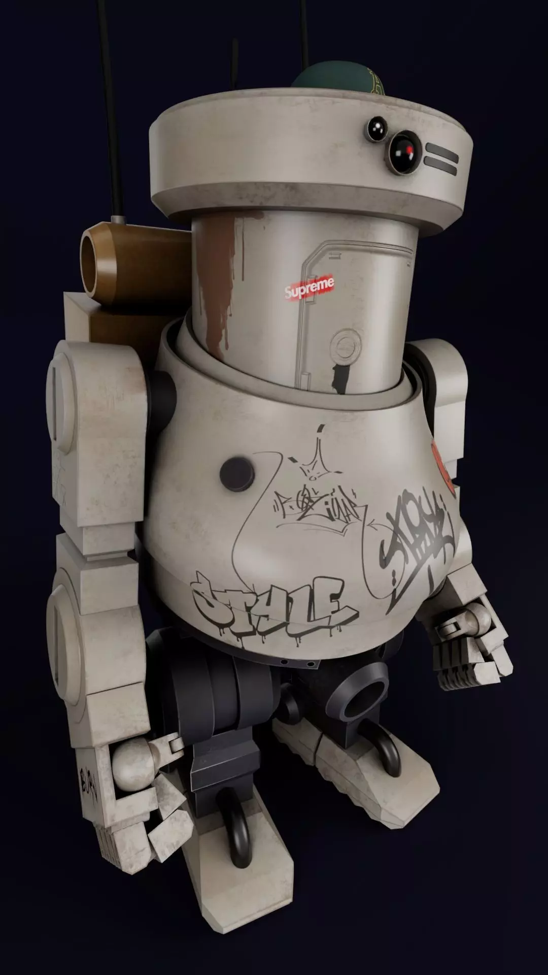 Rusty Bot 3D model_0