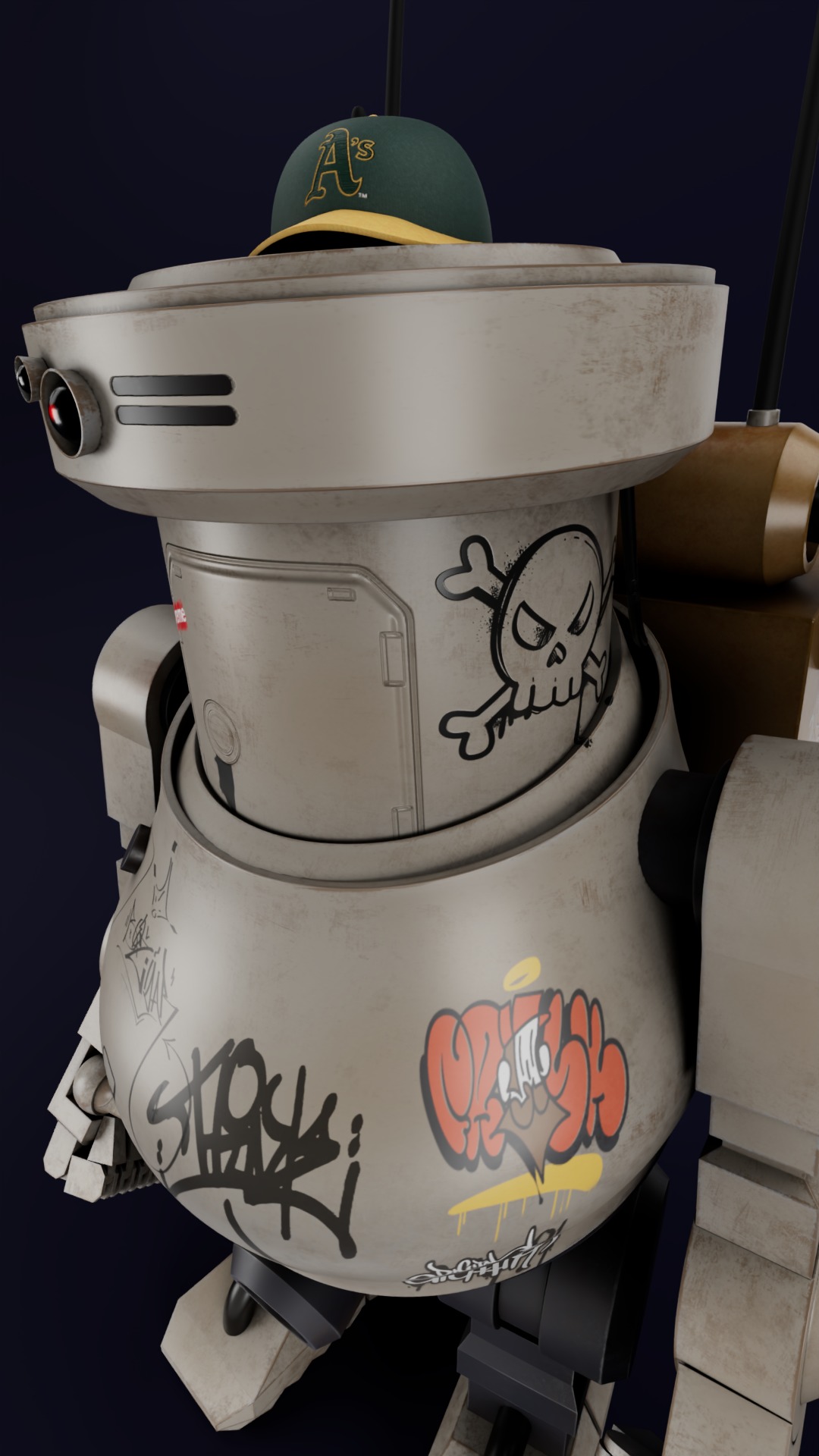 Rusty Bot 3D model_2
