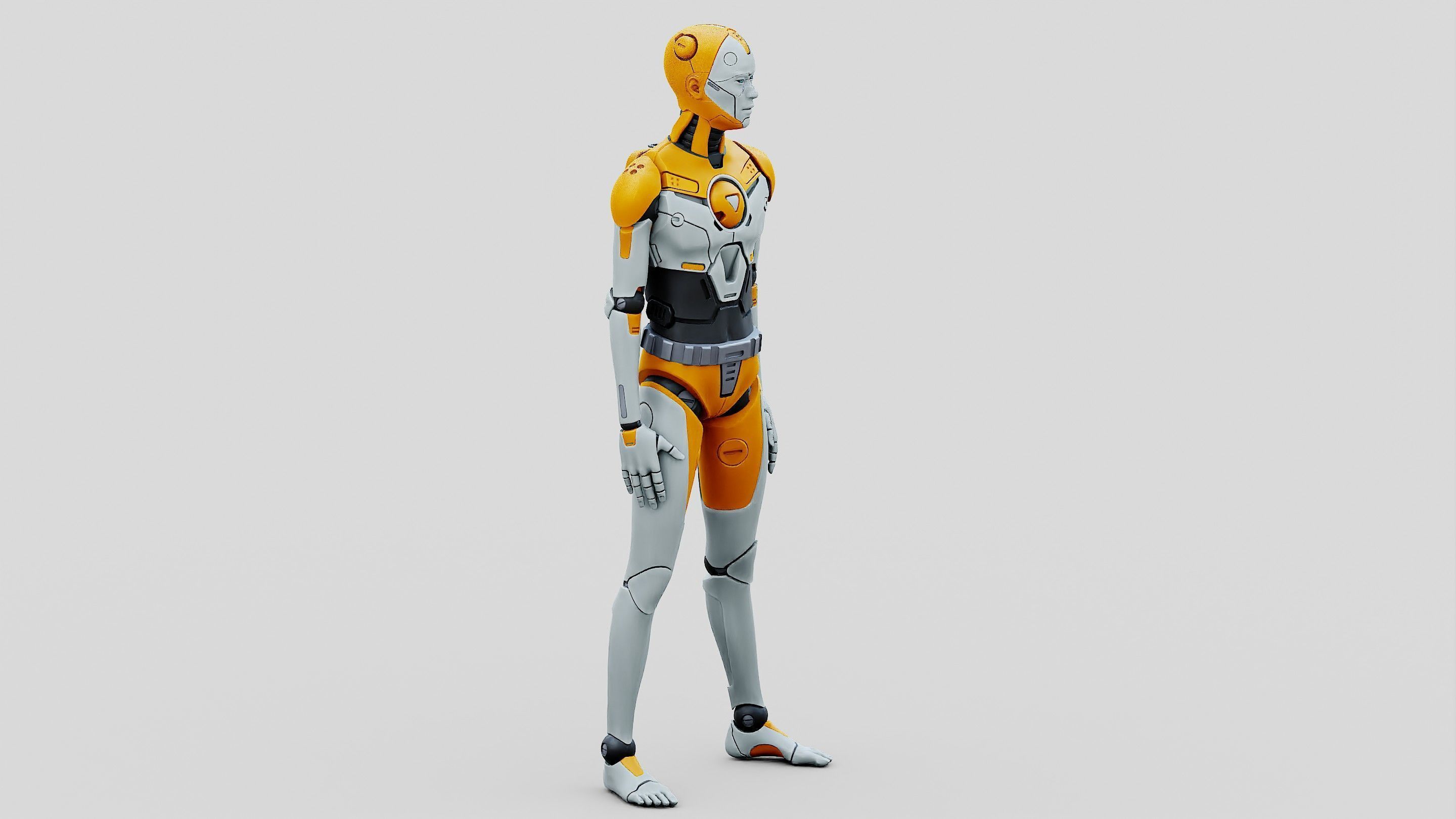 HUMANOID ORPHEUS-I  Rigged for Unreal Engine - Unity - MIXAMO 3D model_8