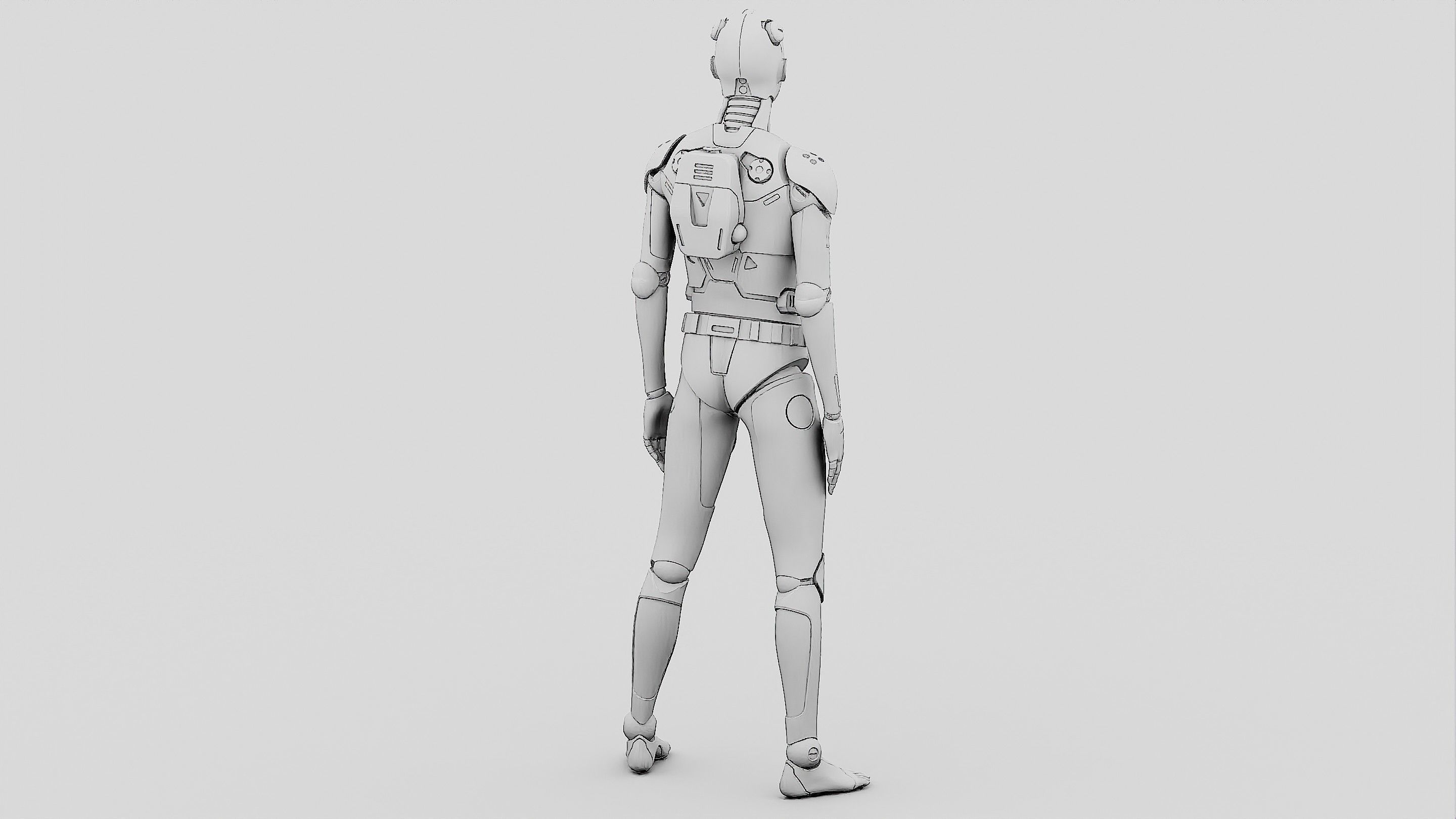HUMANOID ORPHEUS-I  Rigged for Unreal Engine - Unity - MIXAMO 3D model_33