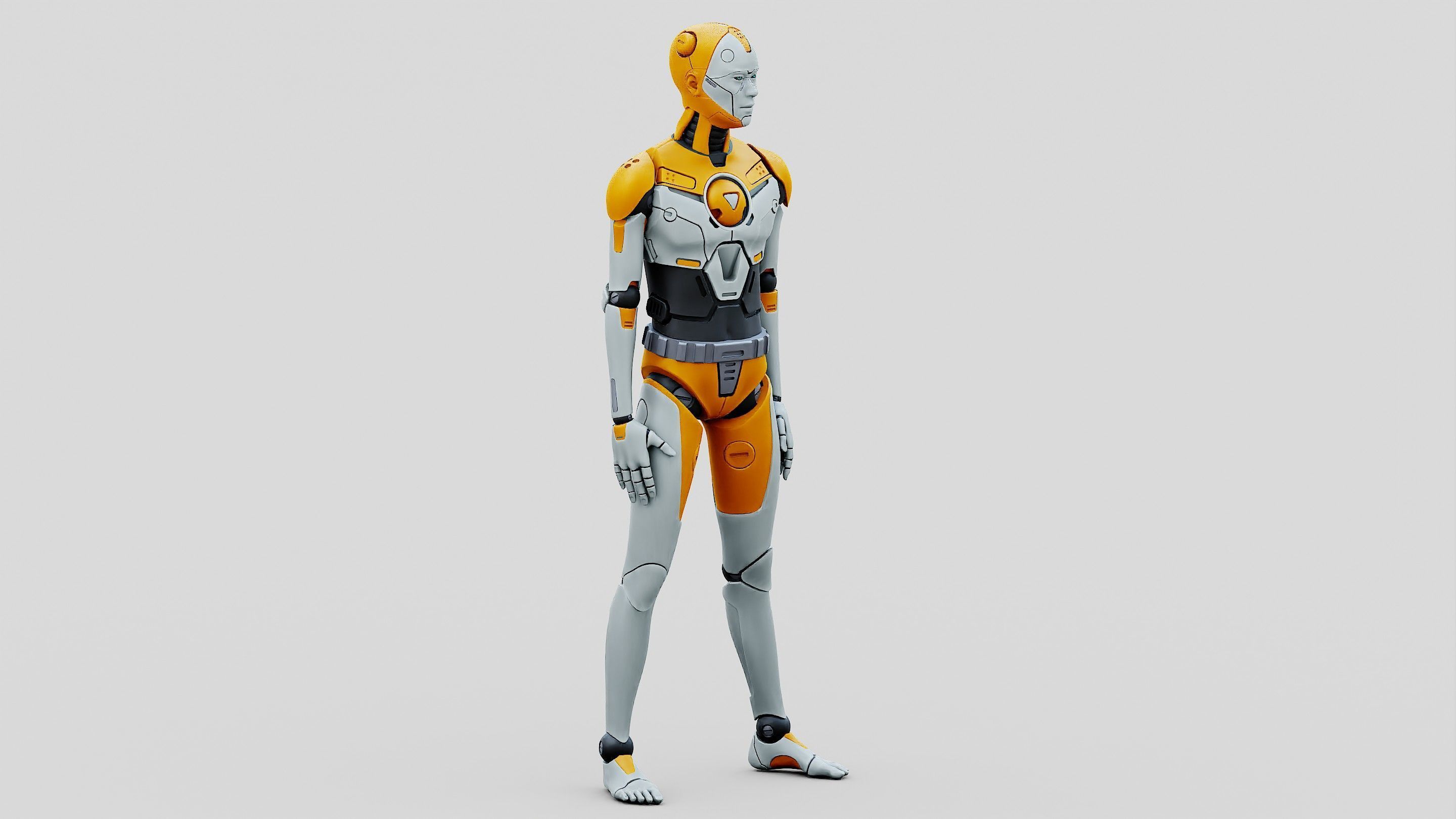 HUMANOID ORPHEUS-I  Rigged for Unreal Engine - Unity - MIXAMO 3D model_7