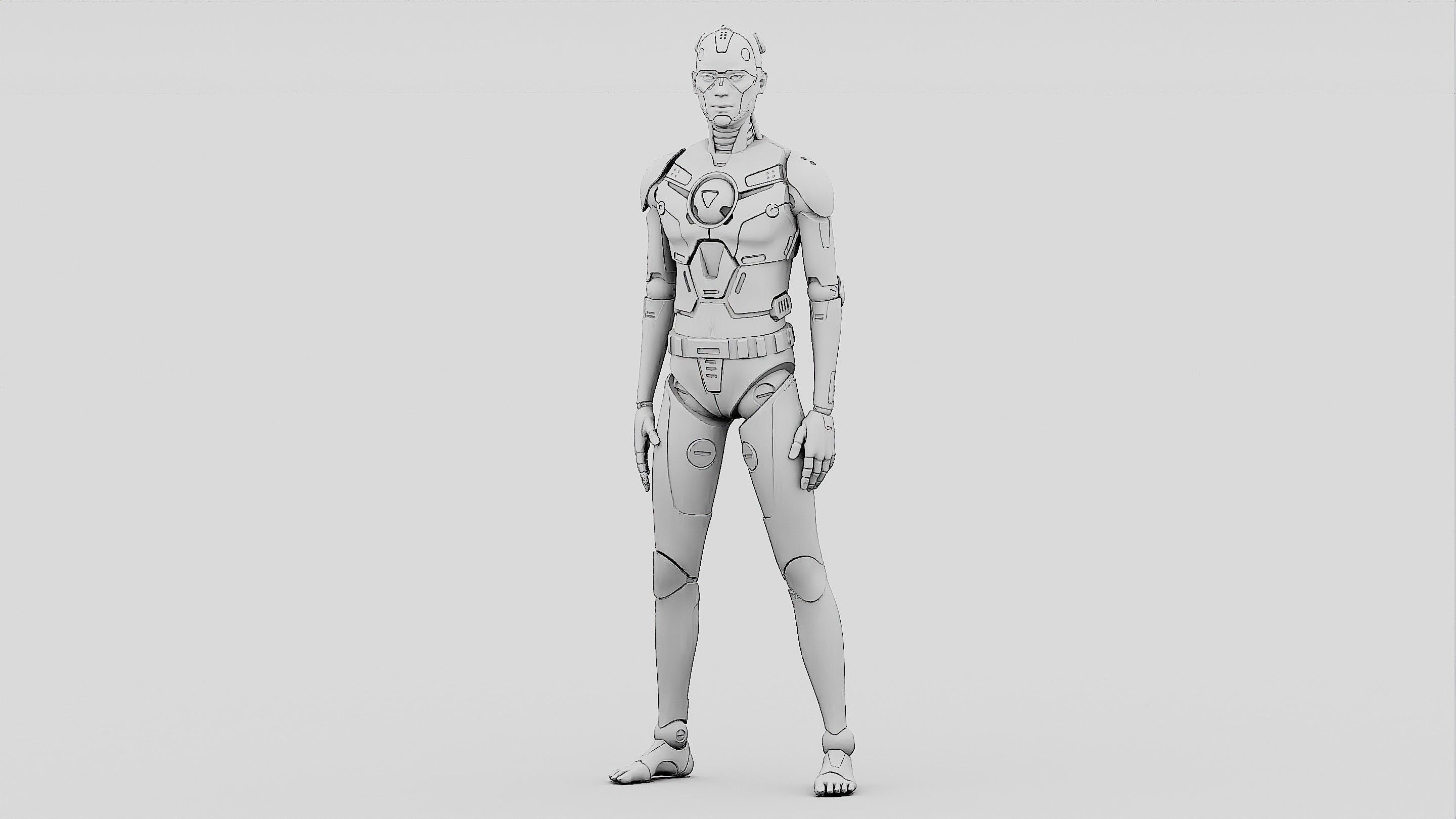 HUMANOID ORPHEUS-I  Rigged for Unreal Engine - Unity - MIXAMO 3D model_32