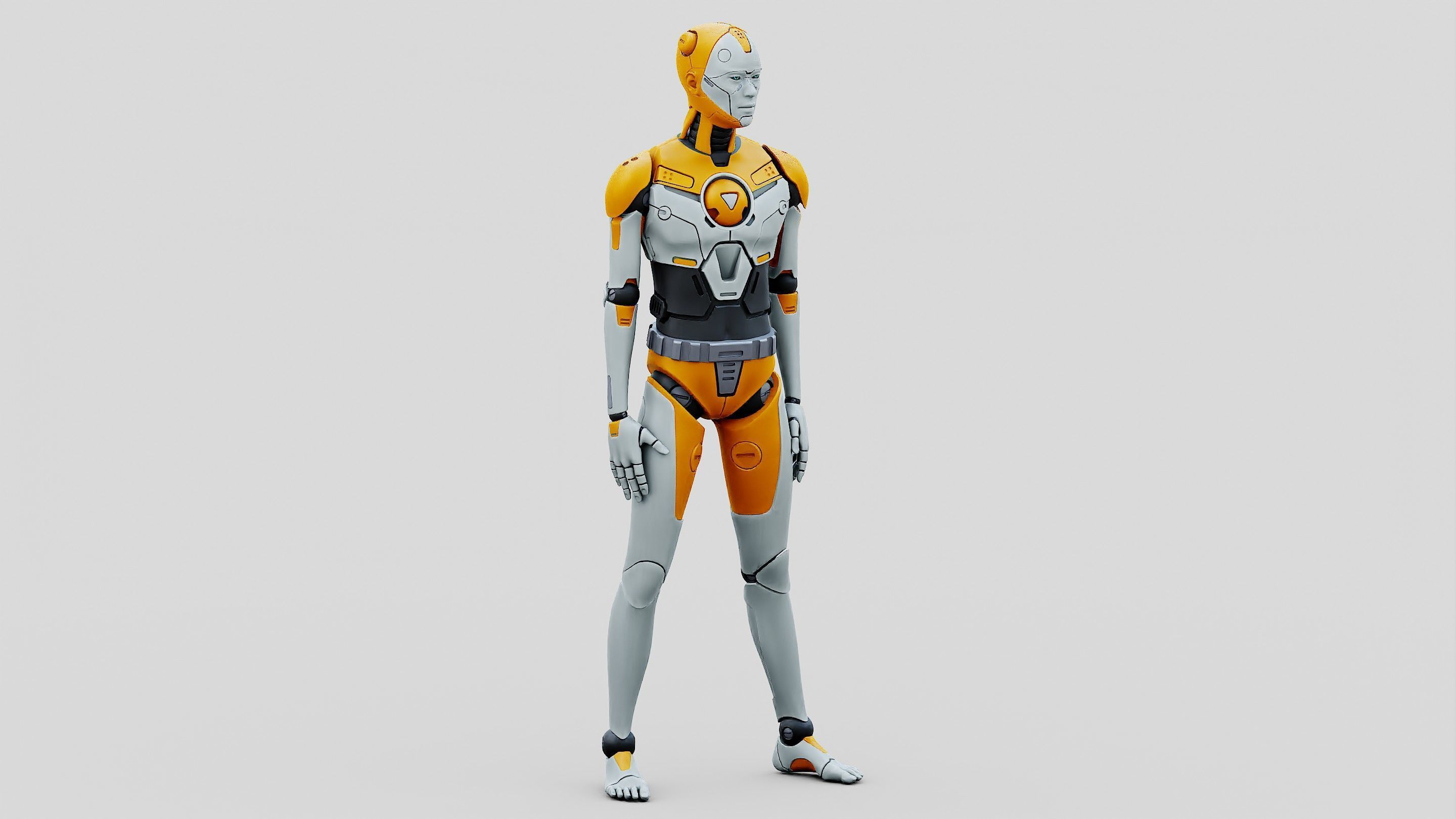 HUMANOID ORPHEUS-I  Rigged for Unreal Engine - Unity - MIXAMO 3D model_6