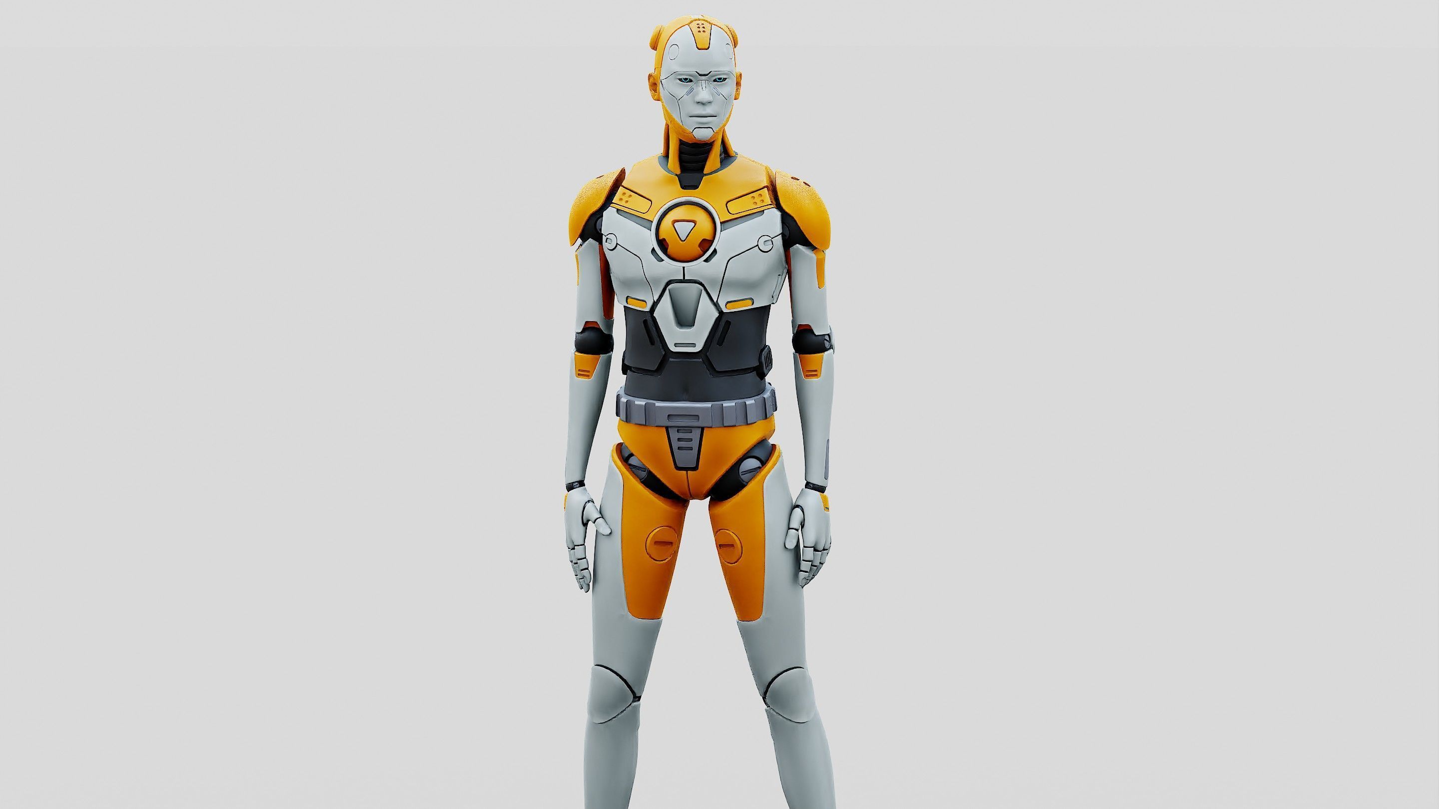 HUMANOID ORPHEUS-I  Rigged for Unreal Engine - Unity - MIXAMO 3D model_3