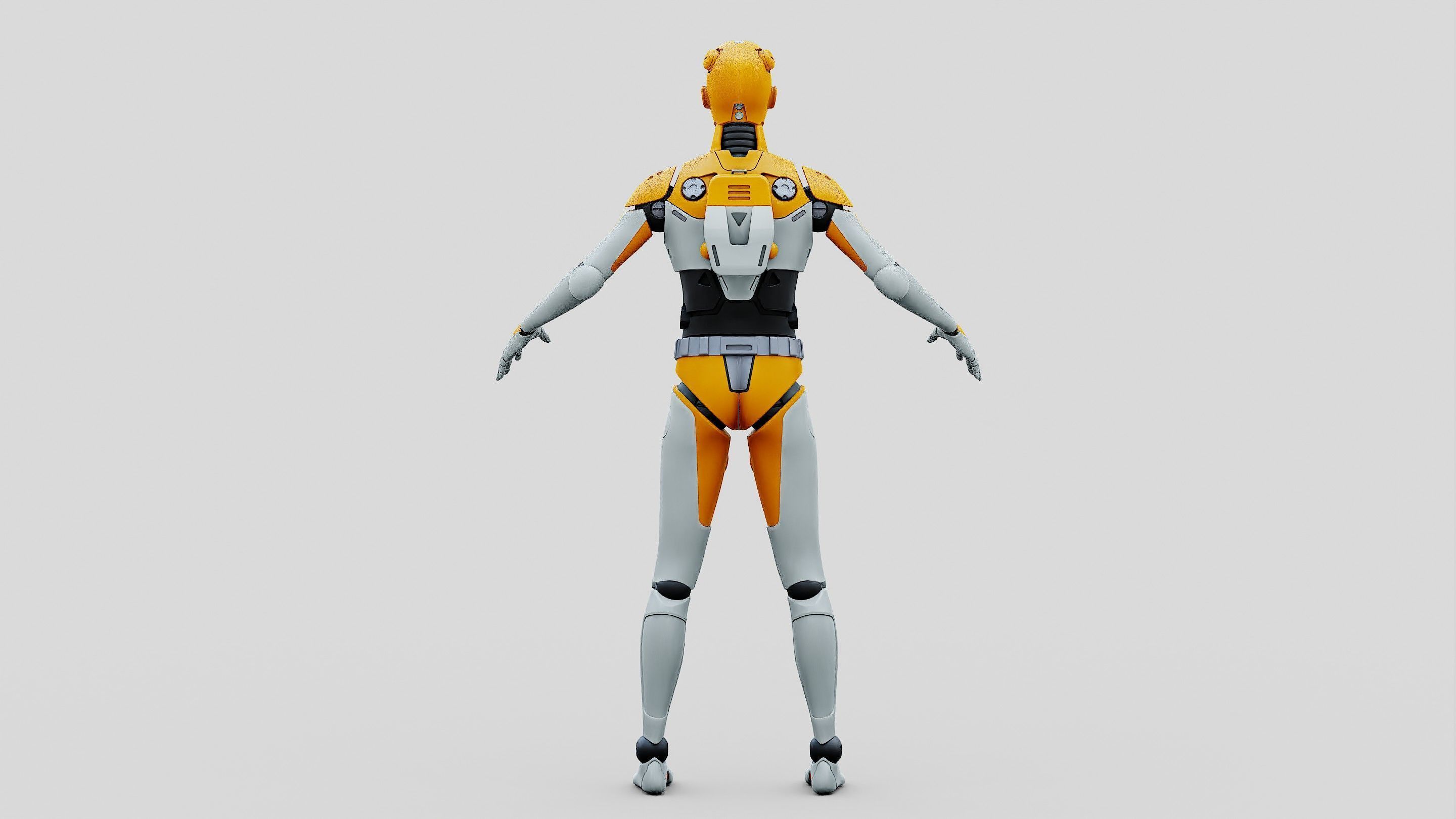 HUMANOID ORPHEUS-I  Rigged for Unreal Engine - Unity - MIXAMO 3D model_31