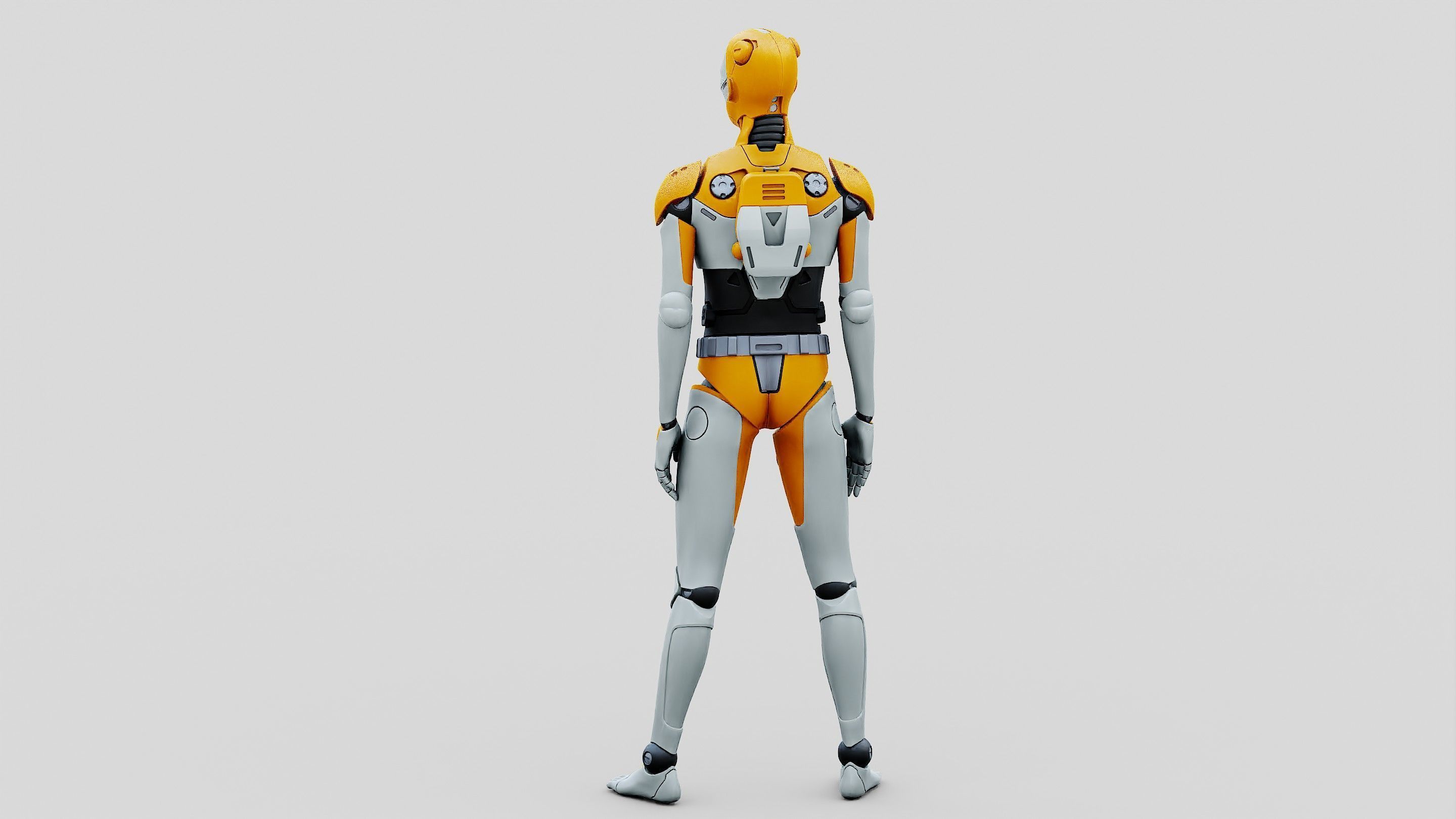 HUMANOID ORPHEUS-I  Rigged for Unreal Engine - Unity - MIXAMO 3D model_17