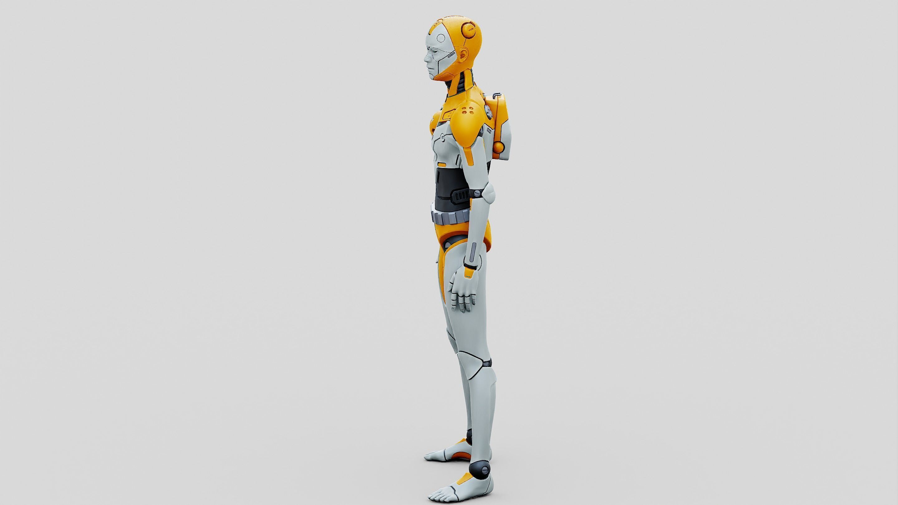 HUMANOID ORPHEUS-I  Rigged for Unreal Engine - Unity - MIXAMO 3D model_21