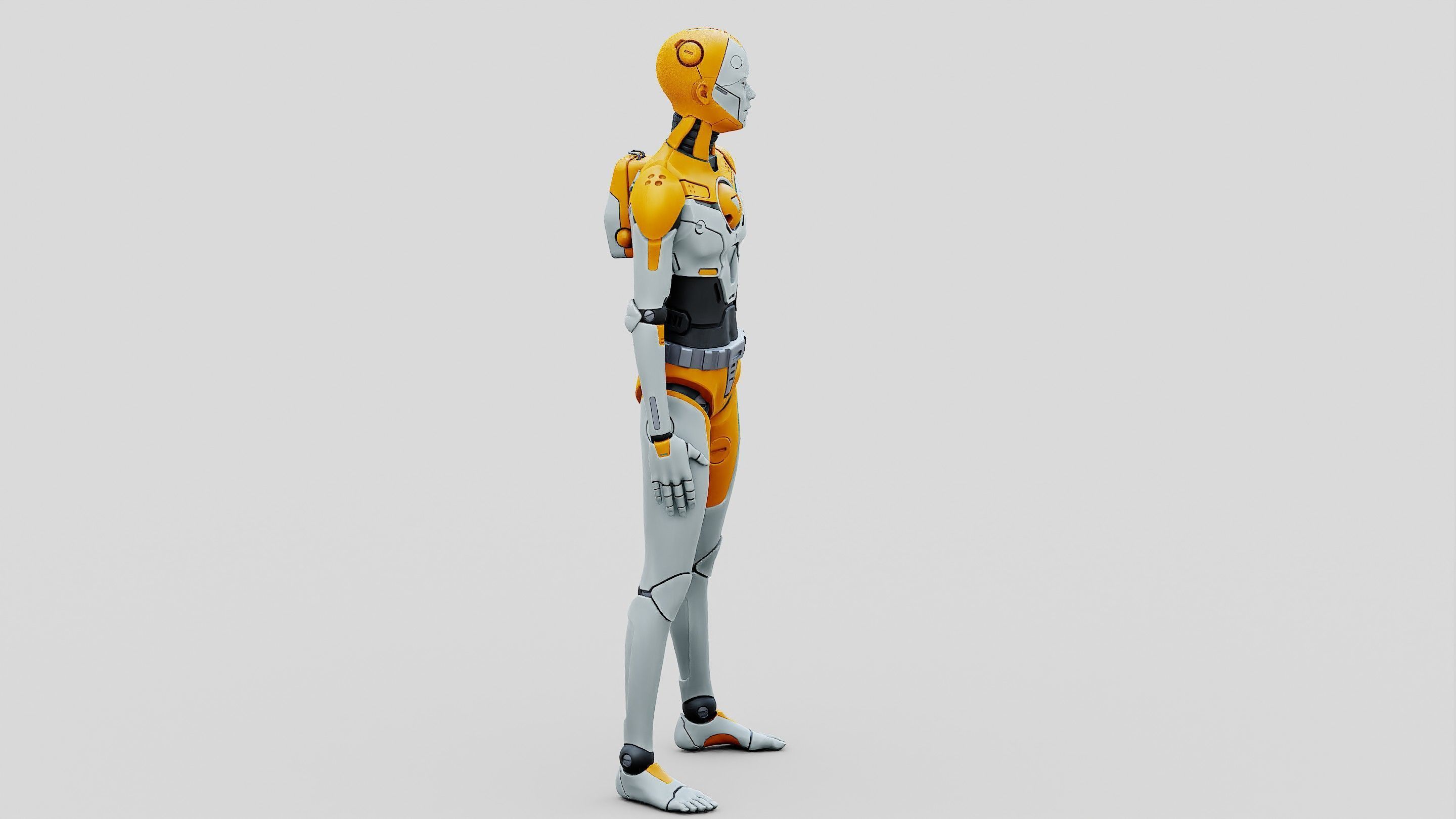 HUMANOID ORPHEUS-I  Rigged for Unreal Engine - Unity - MIXAMO 3D model_10