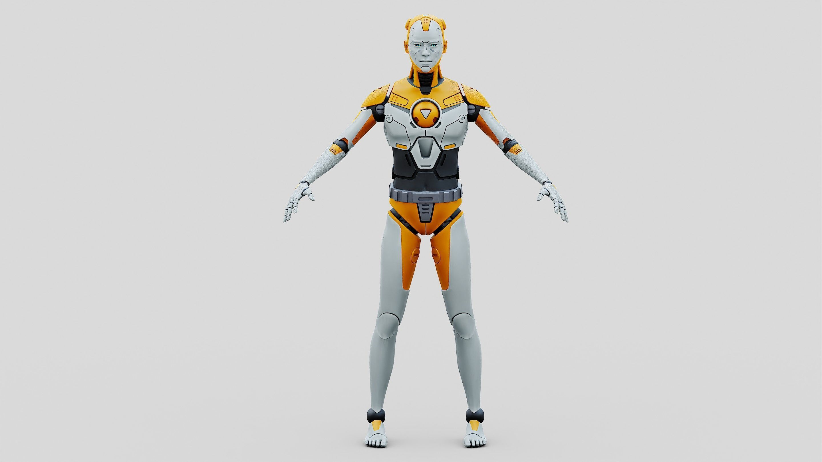 HUMANOID ORPHEUS-I  Rigged for Unreal Engine - Unity - MIXAMO 3D model_30
