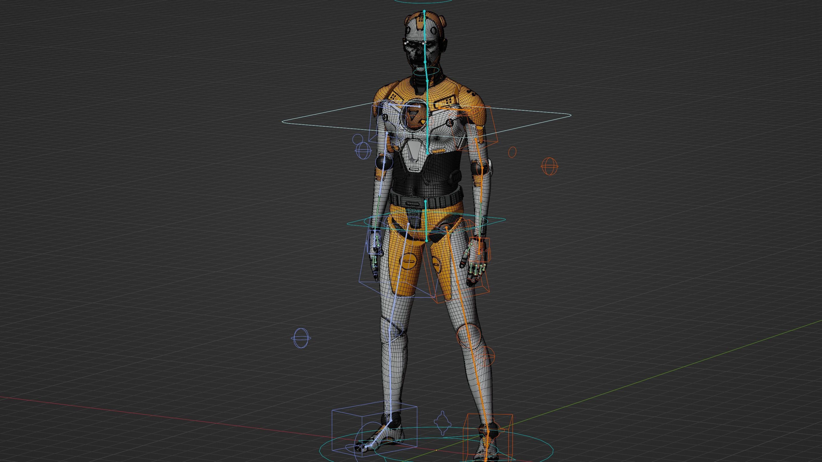 HUMANOID ORPHEUS-I  Rigged for Unreal Engine - Unity - MIXAMO 3D model_37