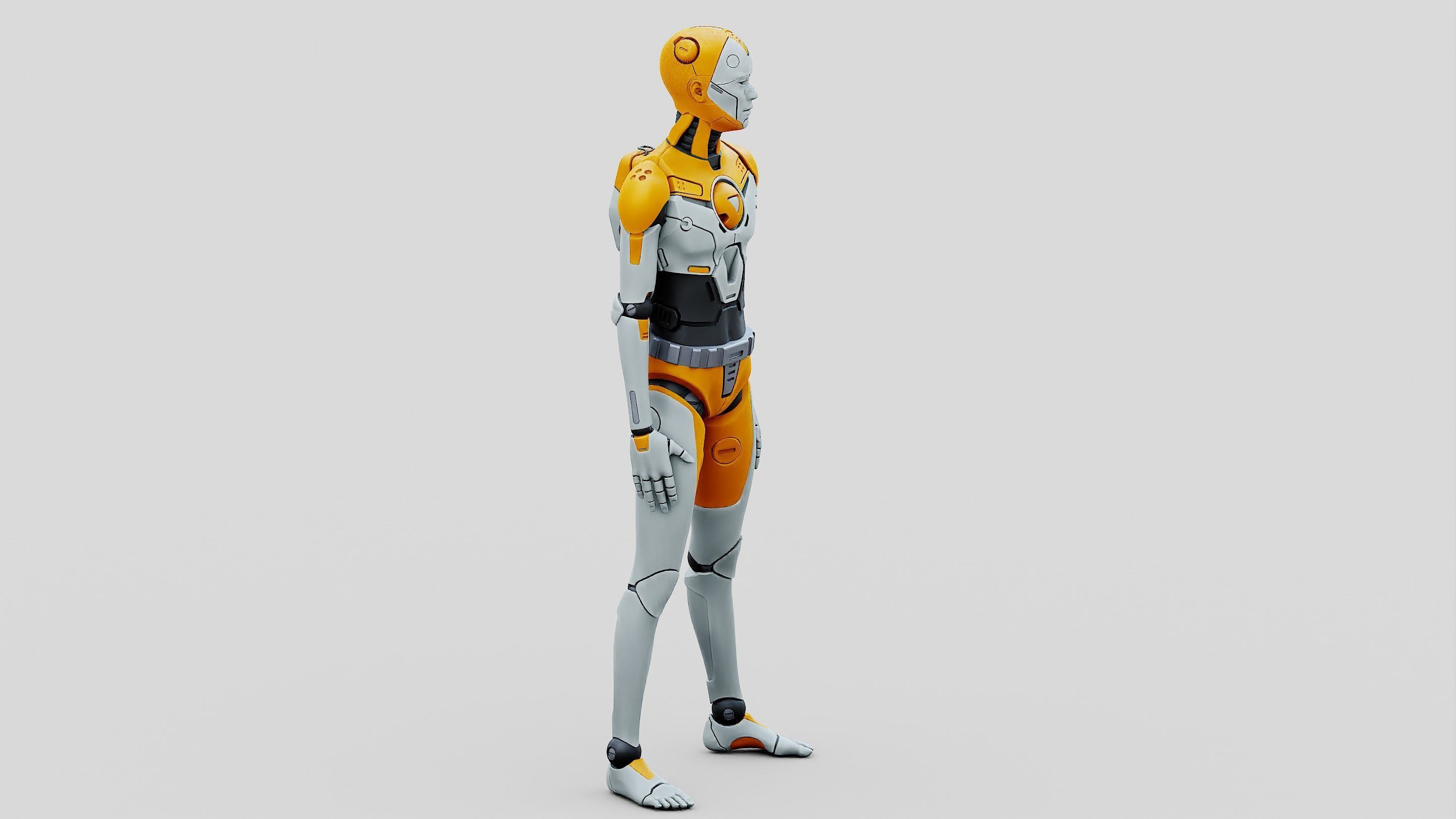 HUMANOID ORPHEUS-I  Rigged for Unreal Engine - Unity - MIXAMO 3D model_9