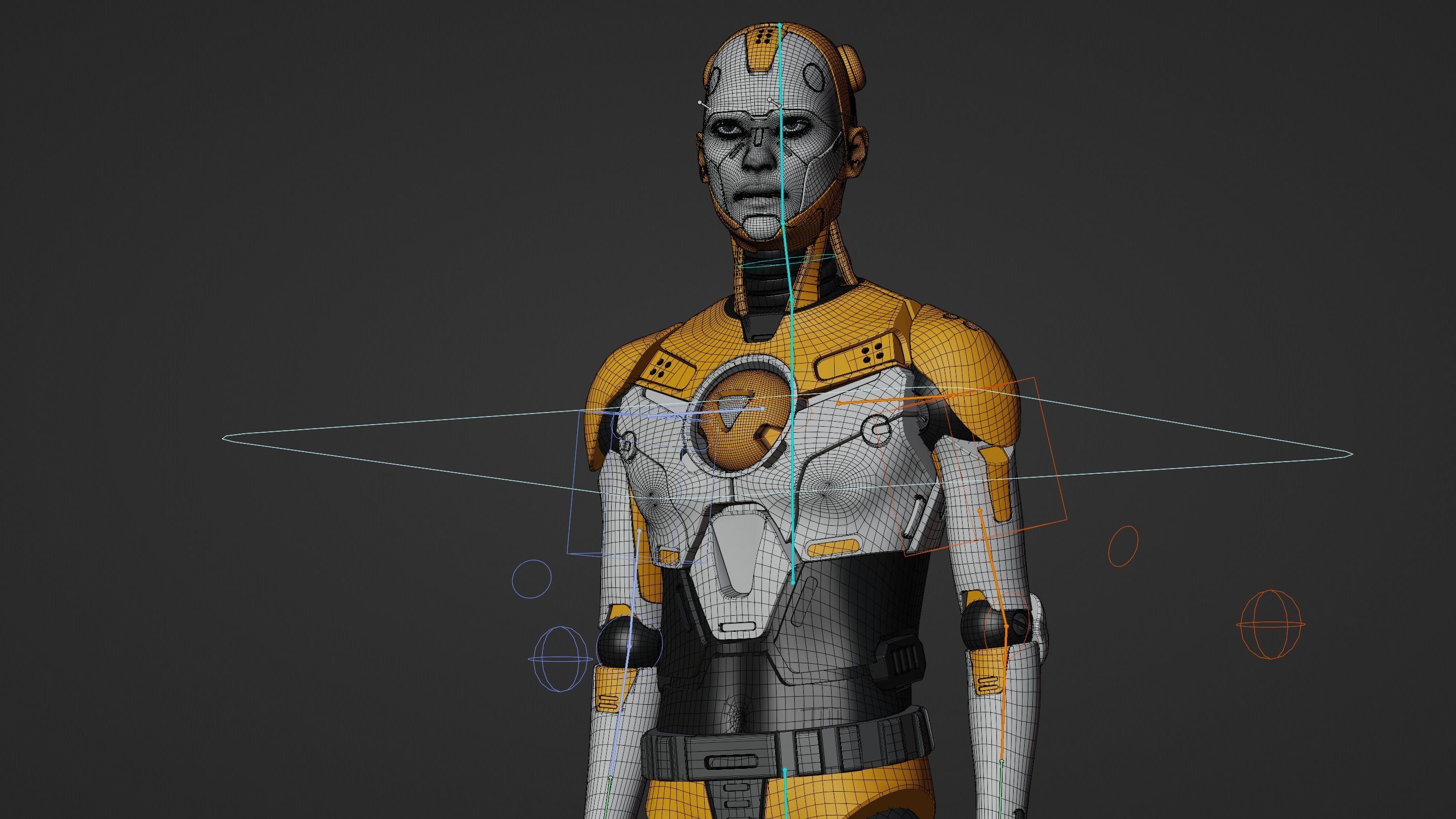 HUMANOID ORPHEUS-I  Rigged for Unreal Engine - Unity - MIXAMO 3D model_39