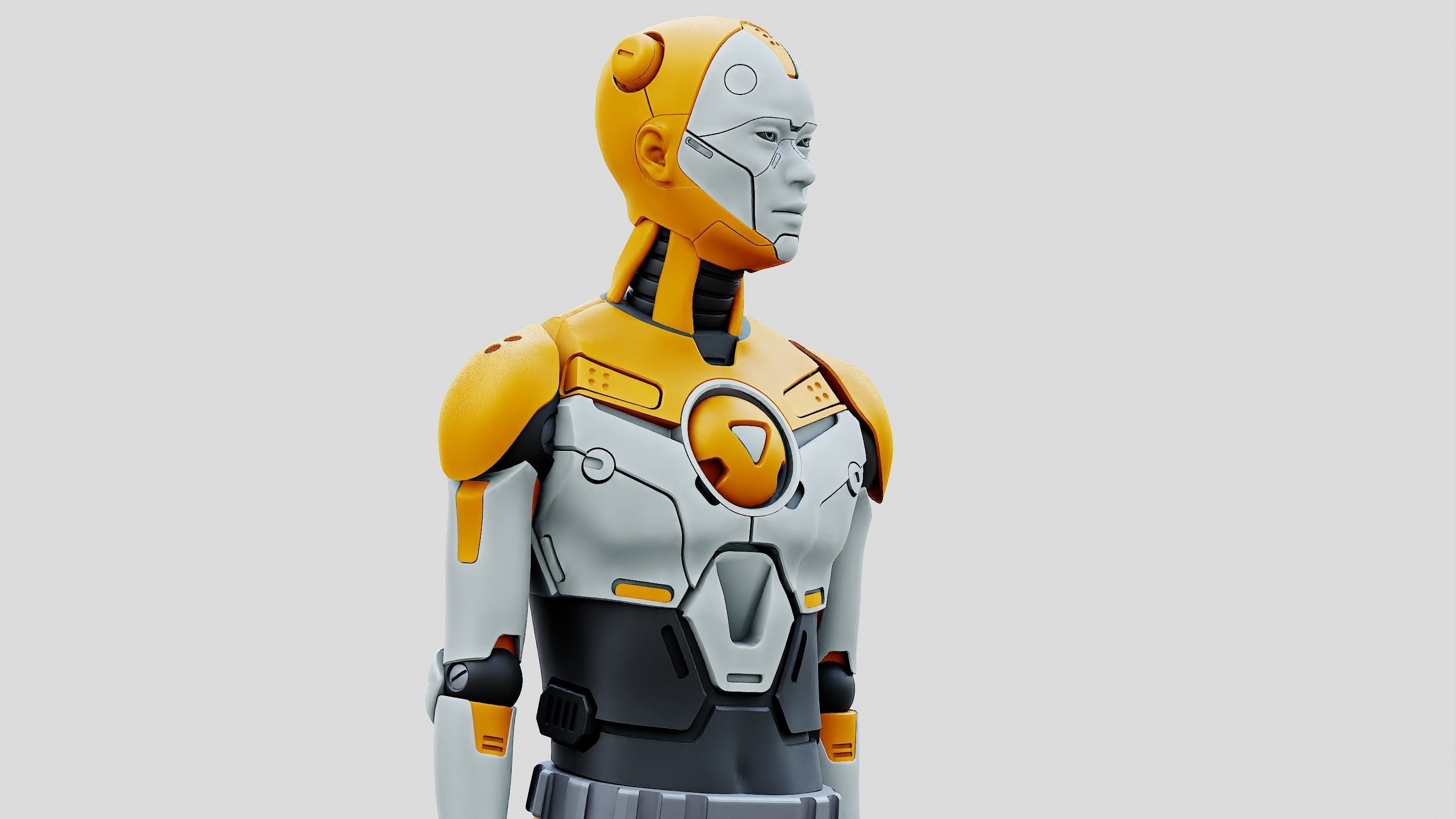 HUMANOID ORPHEUS-I  Rigged for Unreal Engine - Unity - MIXAMO 3D model_26