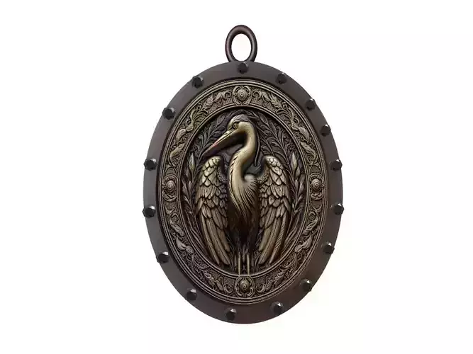 Heron Animal Pendant