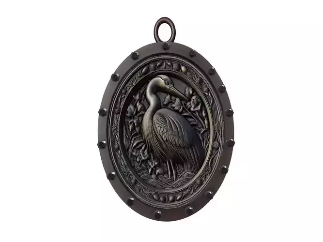 Heron Animal Pendant