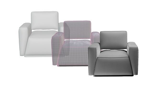 Flexsteel Drew Armchair Low-poly 3D model