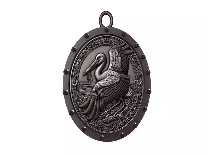 Stork Animal Pendant