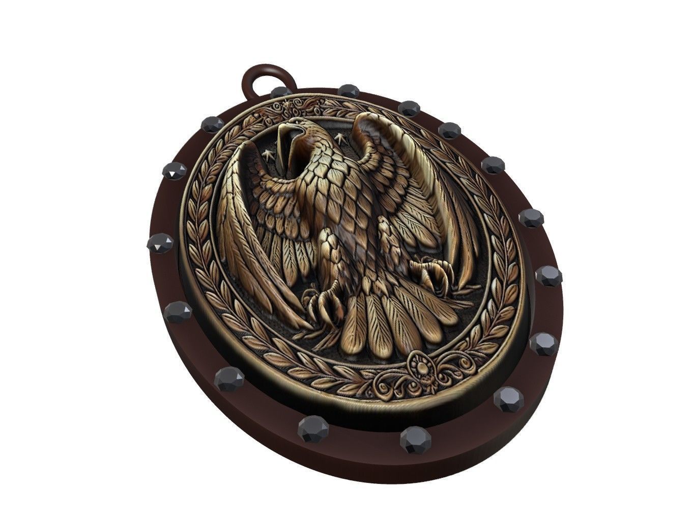 Eagle Animal Pendant 3D print model_1