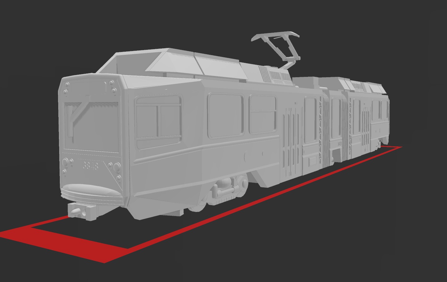 MBTA Green Line Breda Type 8 LRV 3D print model_1