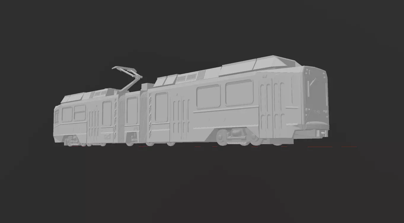 MBTA Green Line Breda Type 8 LRV 3D print model_0