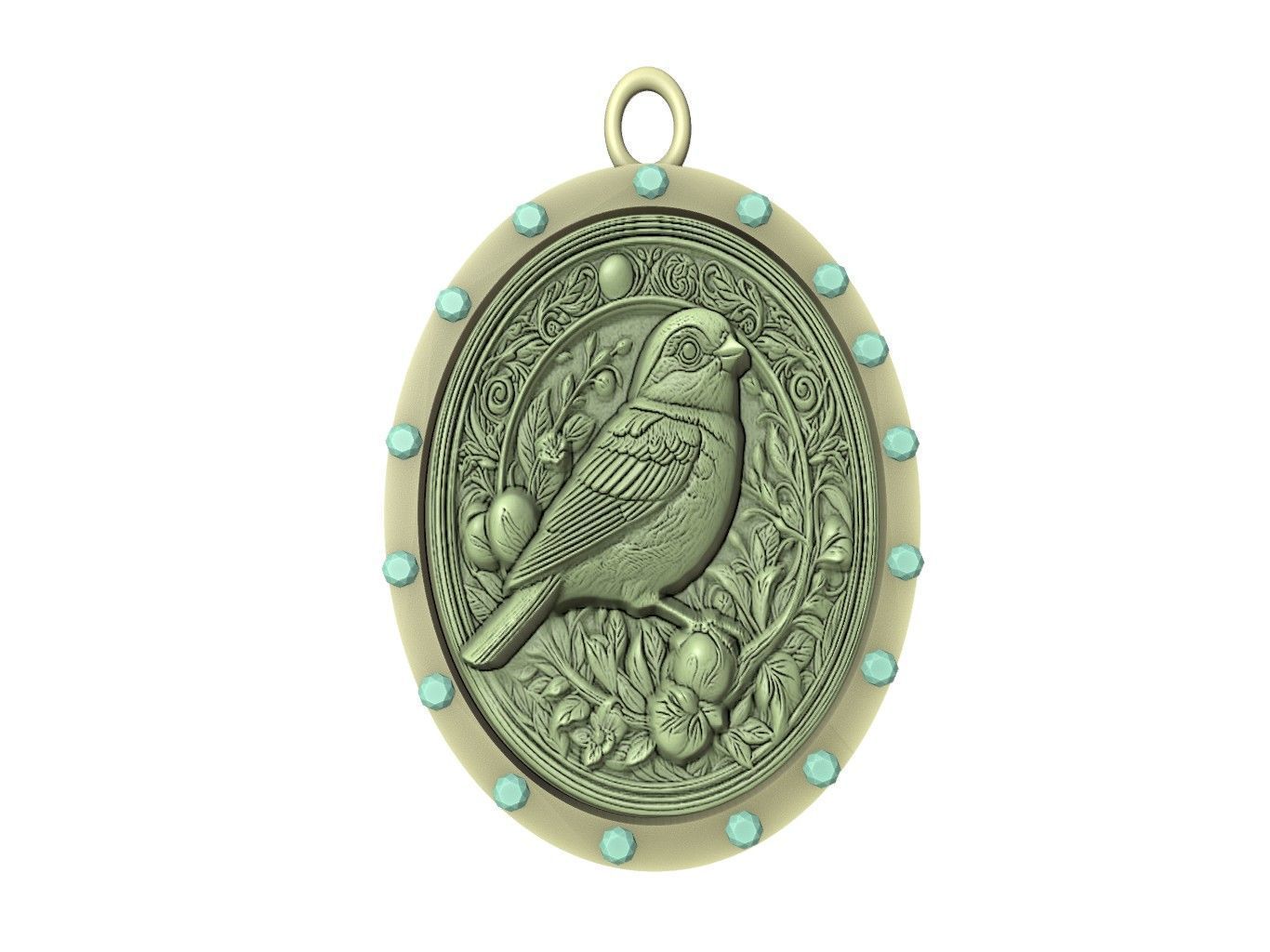 Sparrow Animal Pendant 3D print model_2